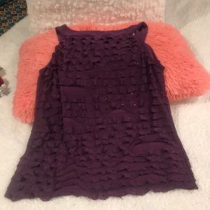 Purple Sequin sleeveless Top